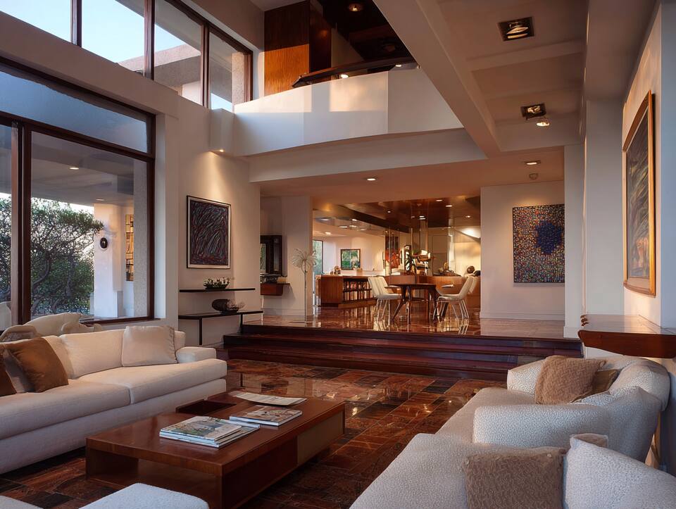 Modern interior showcasing Irvine, CA window replacement for natural light and efficiency