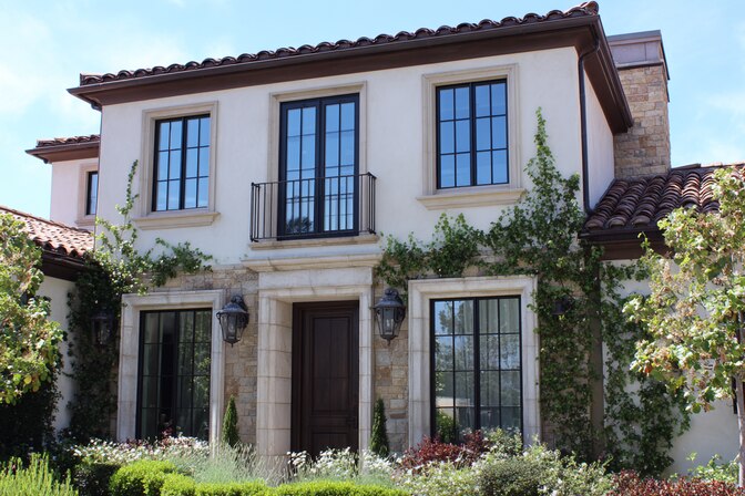 Modern residential property with large energy-efficient Irvine, CA Windows enhancing curb appeal and natural light