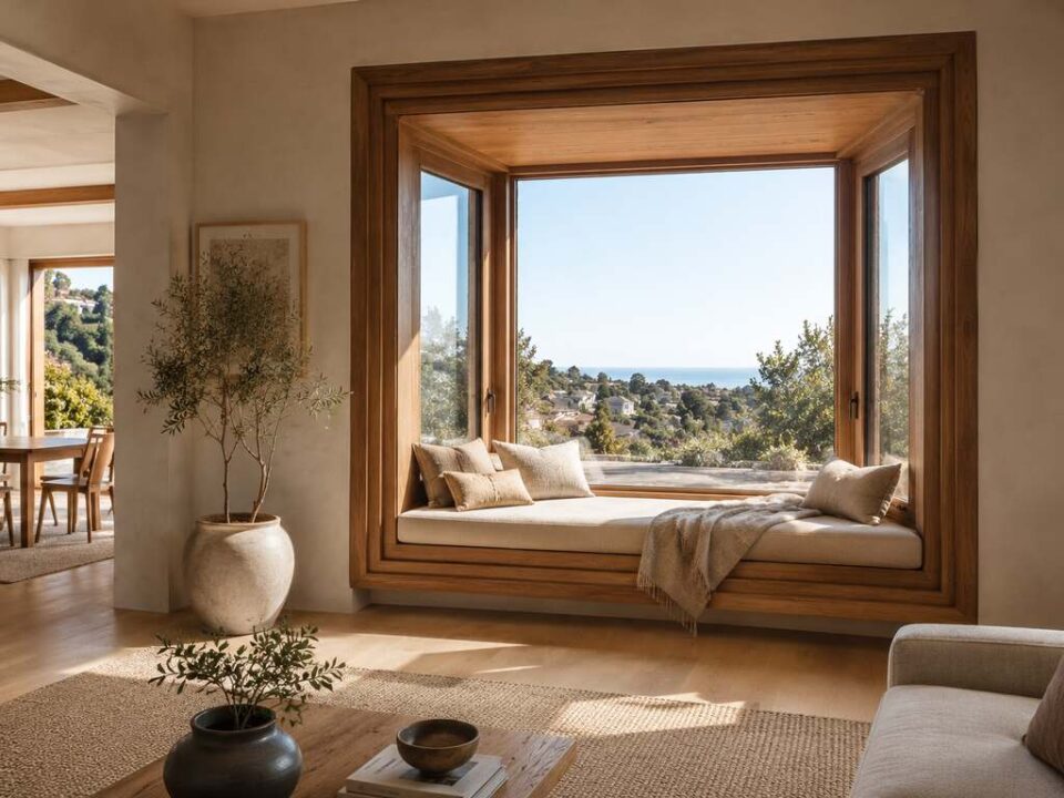 Modern wood windows enhancing natural light and style in Irvine, CA homes