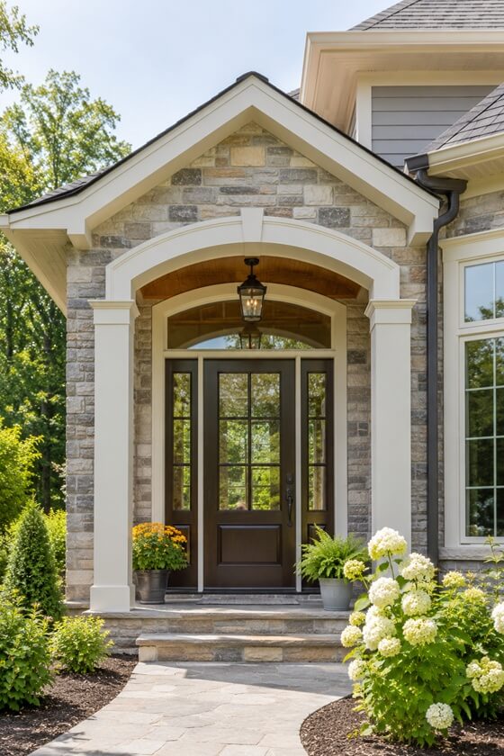 charming stone home with new entry door and replacement windows in Huntington Beach, CA