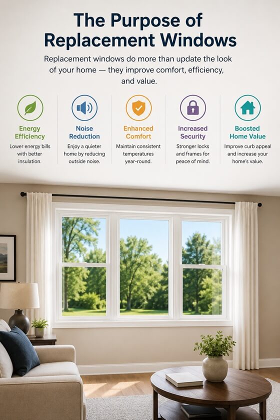 the purpose of replacement windows and doors in Irvine, CA