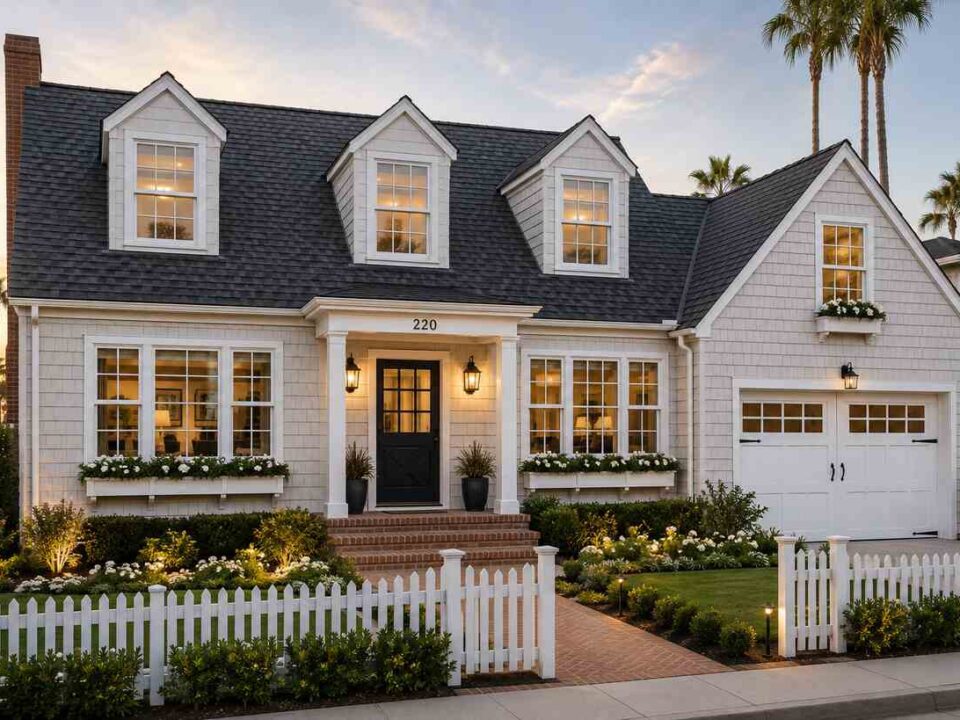 Huntington Beach home with vinyl windows.
