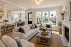 Bright Huntington Beach interior with vinyl windows. Select 93 more words to run Humanizer.